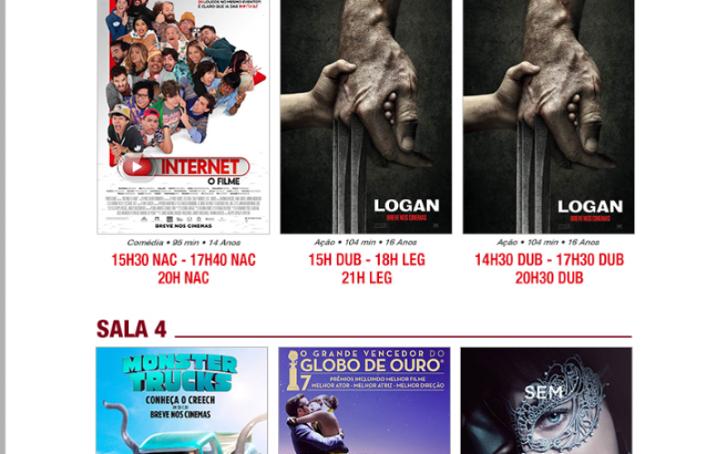 “Logan” é a novidade do Cineplex desta semana