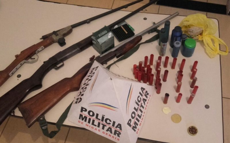 Armas de fogo são apreendidas em Funilândia