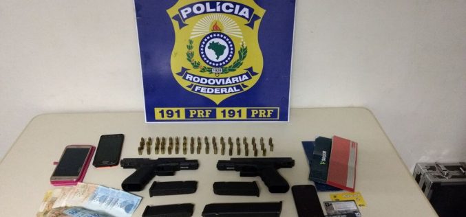 PRF Sete Lagoas captura foragido com extensa ficha criminal e apreende duas pistolas 9 mm de uso restrito