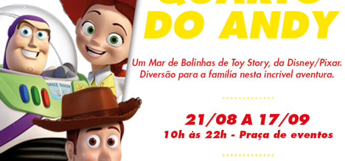 Toy Story: Quarto do Andy fica disponível no Shopping até domingo