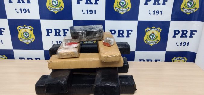 PRF prende homem com cerca de 10 Kg de maconha