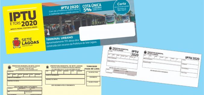 2ª parcela do IPTU 2020 e Taxa de Resíduos Sólidos vencem esta semana