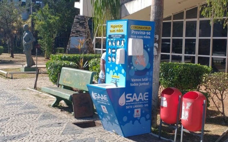 Prefeitura de Sete Lagoas instala totens de higienização em pontos estratégicos