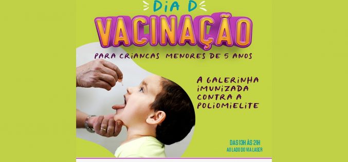 Dia D: Vacinação contra a Poliomielite no Shopping Sete Lagoas